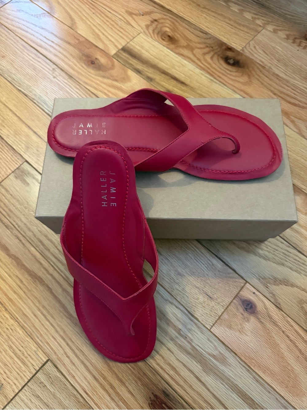 Jamie haller red San Diego flip flop 41